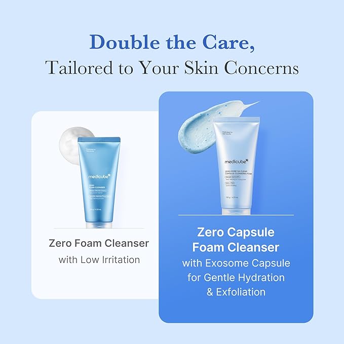medicube Zero Pore Clear Blue Capsule Facial Deep Cleanser for Skin Texture, Blackhead & Pore Care | AHA, BHA & PHA for Double Cleansing, Daily Gentle Face Wash, Korean Skincare | 120g / 4.23 oz