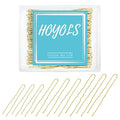 HOYOLS U Shaped Blonde Bobby Pins Assorted Size, Metal Clips for Buns Women Girls Hairstyle Updo Thin Thick Hair Gold, 150 Count