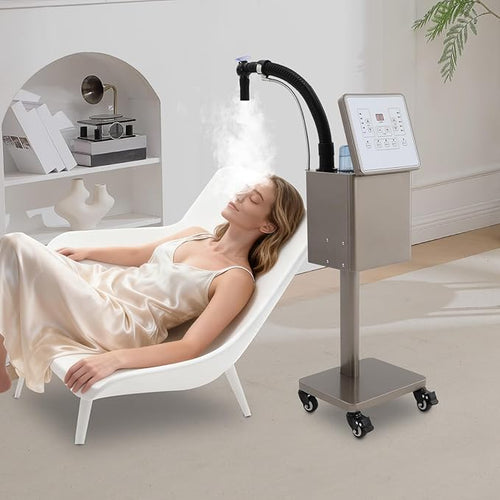 110V 1600W Nano Hair Steamer Machine, Professional Micro Mist Salon Hair Processor, Salon Spa Equipment Vertical Nano Hair Steamer for Deep Hair Care Repair, Hair Styling