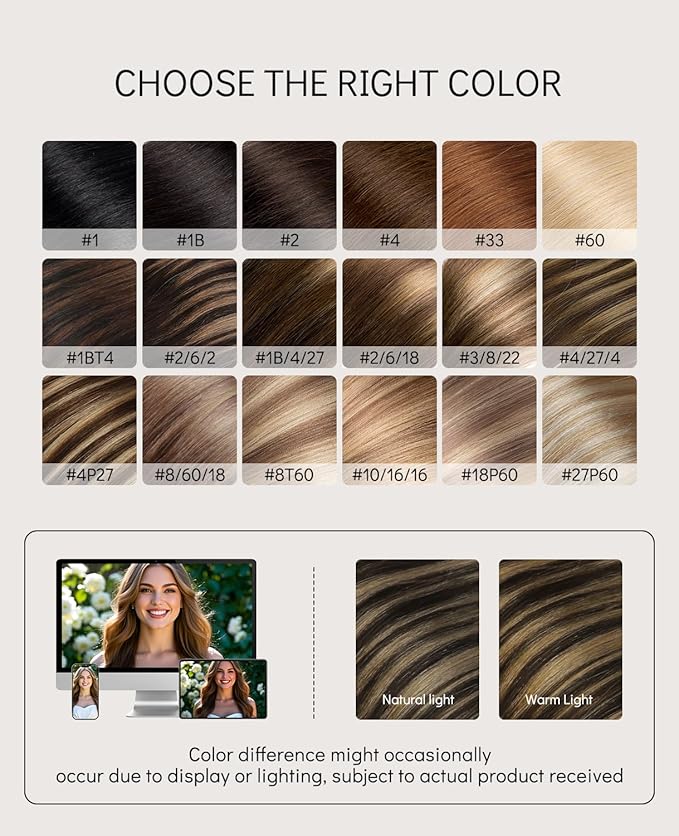 VINBAO 60g Invisi Edge Tape in Extensions Human Hair Balayage, Dark Brown Mixed Chestnut Brown Ombre 20pcs Injected Tape in Hair Extensions Invisible 22inch #2/6/2