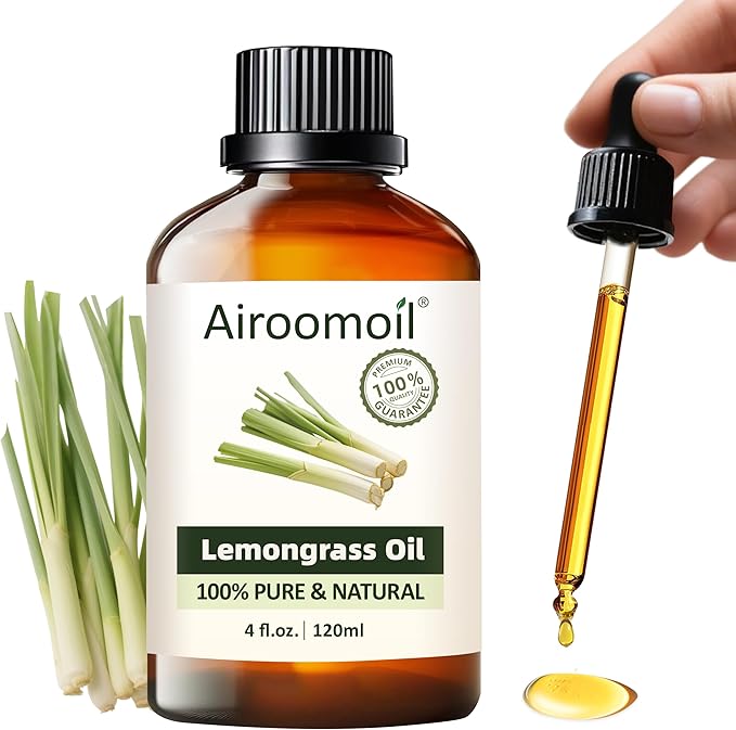 Pure Citronella Essential Oil, 100% Pure Natural Citronella Essential Oil, Premium Grade Essential Oils for Diffusers for Home, Skin, Care Massage, Soap Making, Aromatherapy, 4 Fl Oz | 120ml