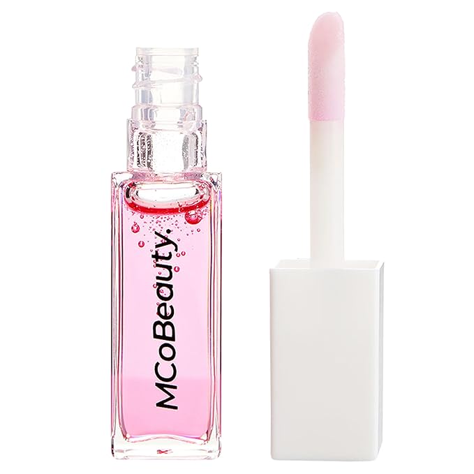MCoBeauty Lip Oil Hydrating Treatment, Pink Lady, Moisturizing Shine for Naturally Beautiful Lips, Vegan, Cruelty Free Cosmetics