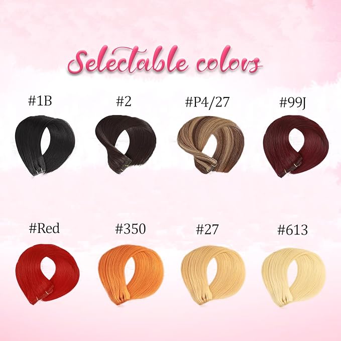 Kinky Straight Clip in Hair Extensions Real Human Hair Extensions 110g 8Pcs Soft Chocolate Brown to Honey Blonde Real Human Hair for Women Natural Hair Clip in Hair Extensions 16 Inch (4/27)