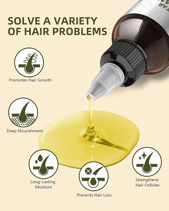 100% Natural Raw Batana Oil for Hair Growth, Dr Sebi Hair Growth Oil From Honduras, Thicker & Stronger Hair, Prevents Hair Loss, Eliminates Split Ends 4.23 Fl Oz (Pack of 1)