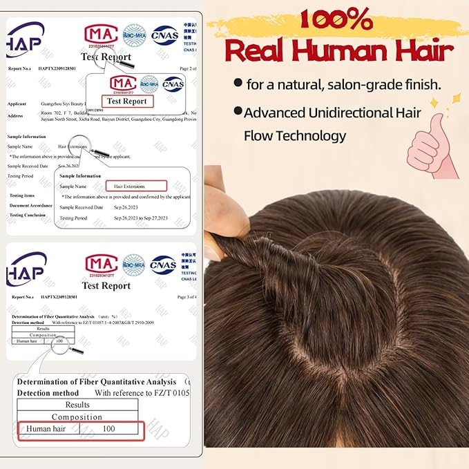 Rich Choices Human Hair Toppers for Women-100% Real Remy Hair Topper with 3D 360°Bang-Upgraded 150% Density 9 * 12CM Lace Base-Clip in Hairs topper for Thinning Hairs-12Inch #2R Chocolate Brown