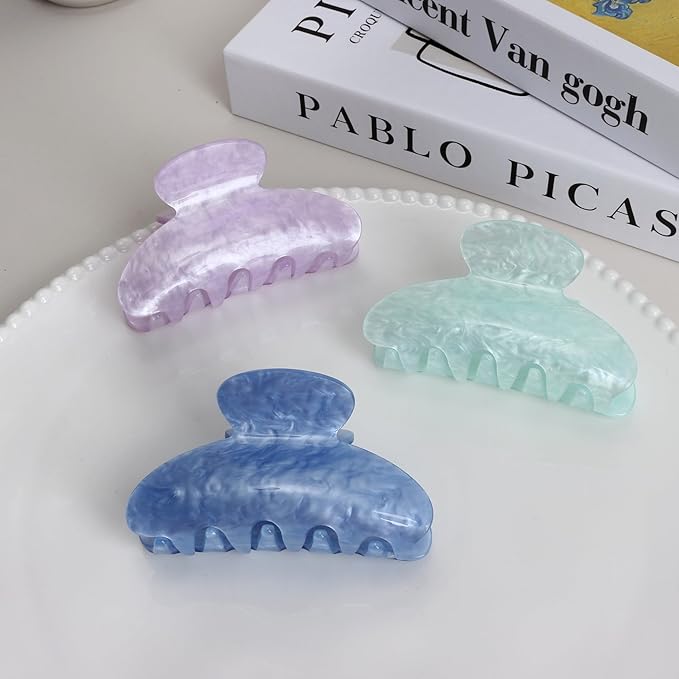 5Pcs Hair Claw Clips Medium Hair Clips for Thick/Thin Hair Strong Hold Non-slip Hair Jaw Clamp Styling Hair Accessories for Women and Girls