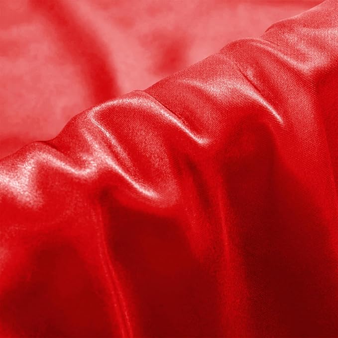 Aormenzy Satin Pillow Cases for Women Queen Size Set of 2, Red Satin Pillowcase for Hair with Envelope Closure Silky Pillow Covers Wrinkle, Fade Resistant (20x30 Inches)