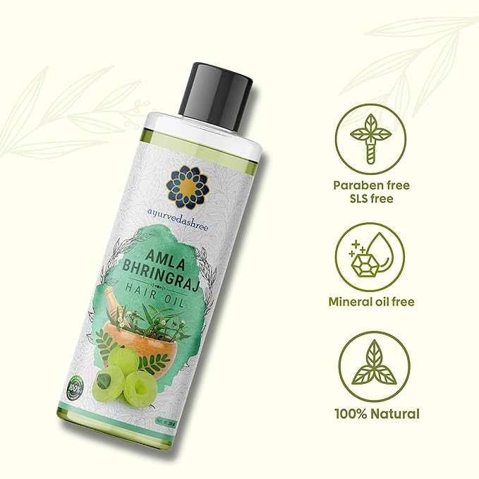 Hair Oil, 200 ml with Amla , Bhringraj , Brahmi , Methi , Shikakai , Neem , Henna , Pine , Clove , Eucalyptus & Citronella Oil