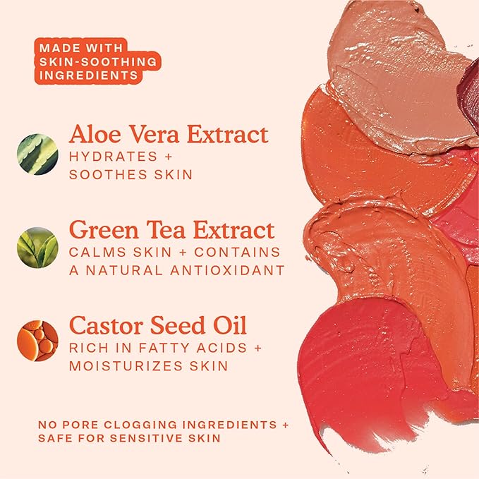 Tower 28 Beauty BeachPlease Cream Blush for Cheeks and Lips - Multi-Purpose Lip and Cheek Tint in Orange Blush - for Sensitive Skin – Color GOLDEN HOUR, Luminous Finish