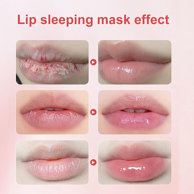 Bee Lip Balm Honey Pot, Apple Lime Sleeping Lip Mask Overnight Hydrating Dry and Crack Lip Exfoliator Scrubs Propolis Lip Balm (Apple Lime)