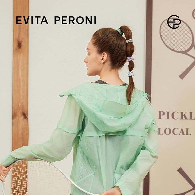 EVITA PERONI 12 Pcs Hair Ties, High Elastic Ponytail Holders, Hair Ties No Damage for Thick Curly Hair Women Men (Coastal Breeze)