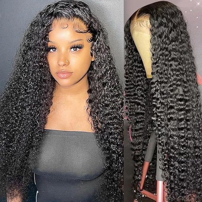 20 Inch 13x6 Lace Front Wigs Human Hair 200% Density Deep Wave Lace Front Wigs Human Hair Pre Plucked Glueless Wigs 100% Real Human Hair No Synthetic Blend No Tangle No Shedding Triple Lifespan 3X