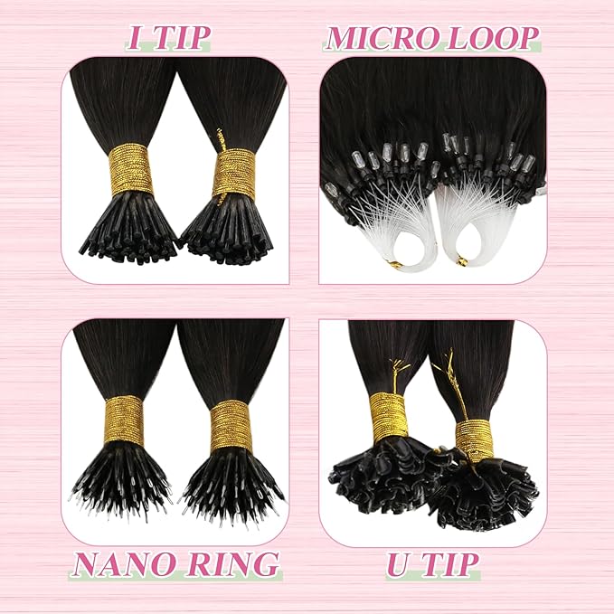 YoungSee U Tip Hair Extensions Human Hair Balayage Utip Hair Extensions Dark Brown Ombre Brown with Blonde Hot Ktip Fusion Hair Extension U Tip Human Hair Extension for Short Hair 14In 50s/50g