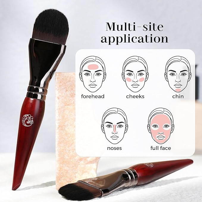 ENERGY Foundation Brush for Liquid Makeup DIY Facial Mask Premium Soft Bristles Contour Face Brush for Blending Liquid, Cream, Eye Mask, Under Eye Concealer Vegan Flat Cosmetic Makeup Tool