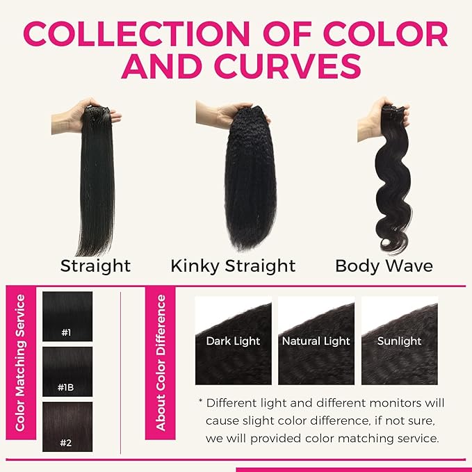 Lashey Clip in Hair Extensions Human Hair, Kinky Straight Remy Human Hair 24 Inch 120g 7pcs Natural Black #1B, Long Thick Clip in Hair Extensions for Black Women