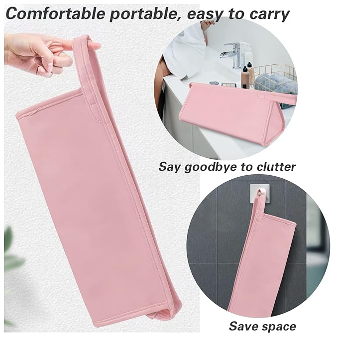 Travel Case for Dyson Airwrap Styler/Shark Flexstyle, Portable Carrying Case for Dyson Supersonic Hair Dryer, Waterproof Anti-scratch Dustproof Shockproof Protection Organizer Travel Storage Bag(Pink)