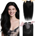 Hair Topper 16inch Hair Toppers for Women Real Human Hair 360° 3D 75g Natural Hairpiece Wiglet Extensions for Thin 6x7inch Large Base (#1Toppers-16inch)