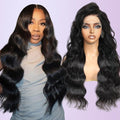 210% Density 13x6 Full Lace Frontal Wigs Human Hair 12A Body Wave Brazilian Virgin Human Hair Pre Plucked HD Transparent Lace Glueless Wigs Human Hair with Baby Hair 18 Inch
