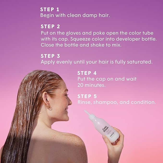 dpHUE Color Dream, Golden Blonde - Ammonia-Free, Demi-Permanent Hair Color - Lasts 16 Washes - Boosts Shine - Cruelty Free, Paraben Free, Sulfate Free, Leaping Bunny Certified - 4 oz