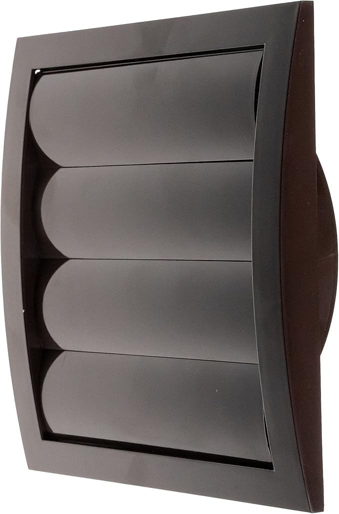 Repa Market 6 Inch Brown Dryer Vent Hood/Duct Cover for Walls or Ducting/ABS Plastic Grille with Flaps & Insect Screen/Exhaust and Dryer Vent Covers for Indoor & Outdoor Use