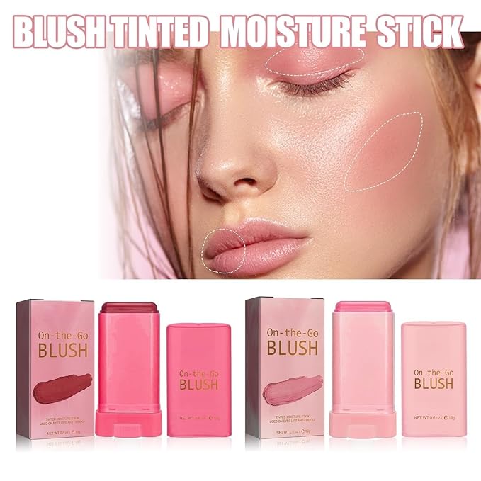Blush Rare Beauty Liquid Blush Stick Cream Blush Natural Waterproof Long Lasting Powder Blusher,On The Go Blush Brushes For Makeup Cheeks,Suitable For All Skin Types (red)