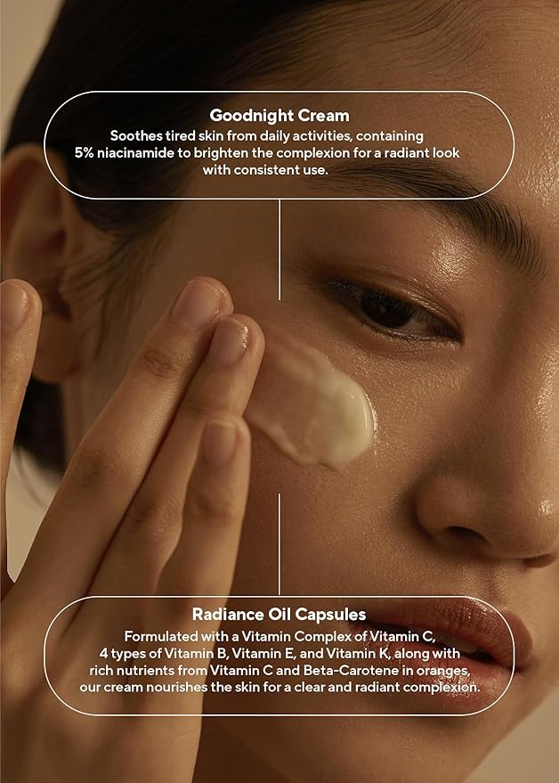 AROMATICA Glow Vita Goodnight Cream Orange & Neroli 3.1fl oz/90g - Night Cream Moisturizer For Face & Neck | Anti Aging Wrinkle Cream with Vitamin C, 5% Niacinamide