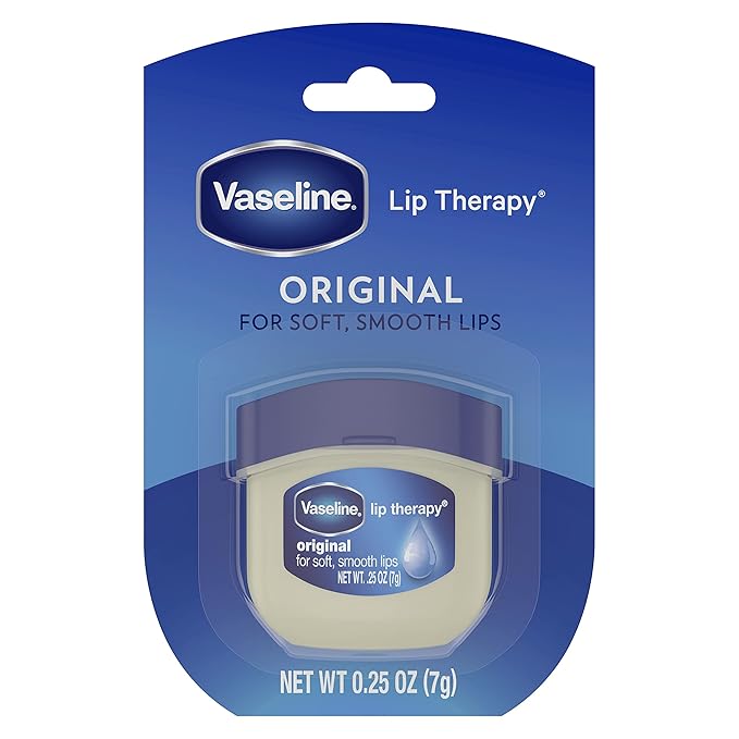 Vaseline Lip Therapy Original – Mini Vaseline Lip Balm, Hydrating Petroleum Jelly, Clear Lip Gloss, Travel-Size, 0.25 Oz Ea (Pack of 6)