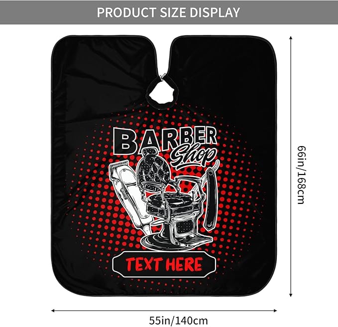 Custom Barber Cape for Men Personalized Professional Hair Cutting Cape with Text for Home Salon Barbershop