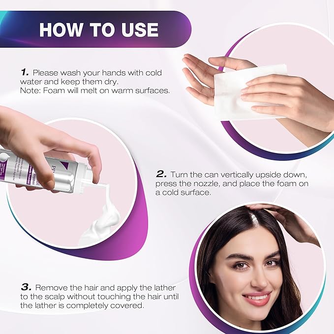 Minoxidil for Women Foam Hair Growth - Minoxidil Hair Regrowth Treatment for Women, Topical Solution Hair Loss Treatments, Thicker and Fuller Hair, 3-Month Supply, 3 x 2.11 oz