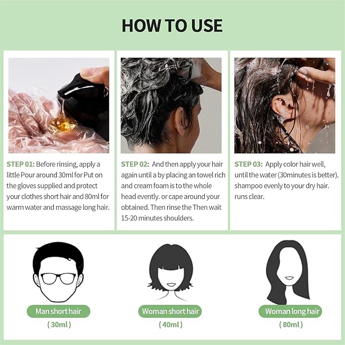Hair Dye Shampoo, 3 in 1 Gray Hair Coverage, One-Step Wash-In Hair Dye, Shampoos for Color Treated Hair, Semi Permanent Hair Color Shampoo for Women & Men, 13.6 fl. oz, (Subdued Coffee Hue)