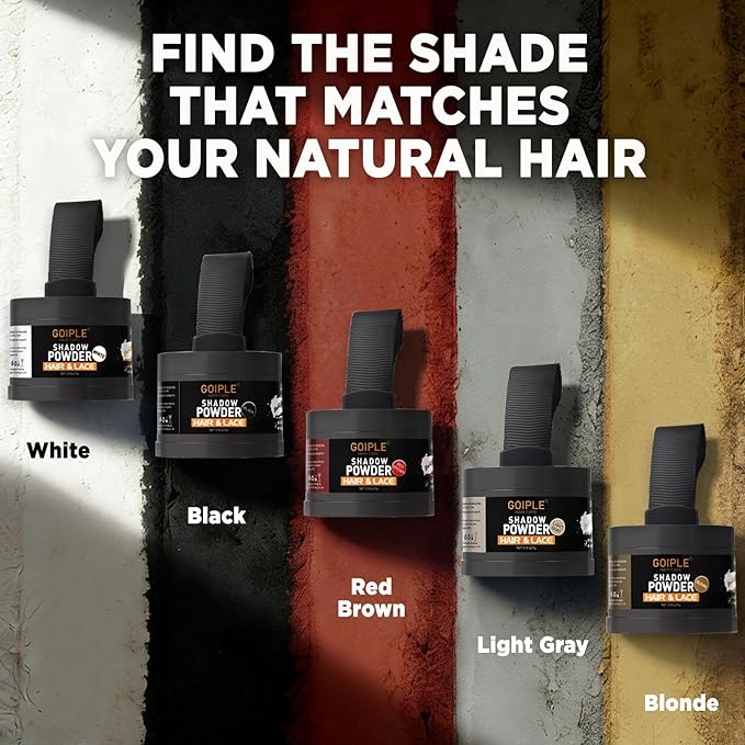 Root Cover Up Powder for Women - Hairline, Bald Spots, Eyebrows, Beard Line Touch Up - Light Blonde Hair Fibers for Thinning Hair Shadow, 2 Pack (Red Brown)