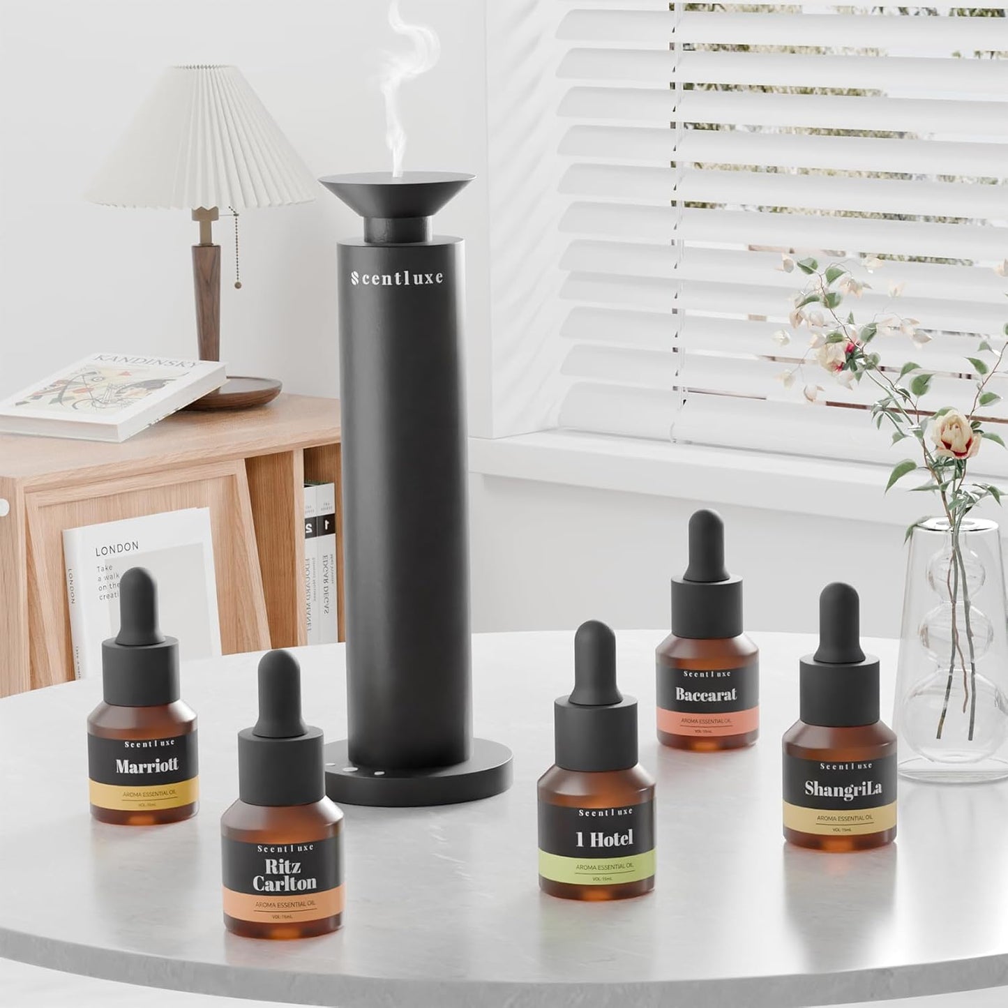 Essential Oil & Aromatherapy Diffuser Oils by The 1 Hotel Scent - Pepper, Lemon, Patchouli Notes. Premium 15mL Glass Dropper Bottle for Ultrasonic/Waterless Diffusers, Crafting 5-Star Hotel Fragrance