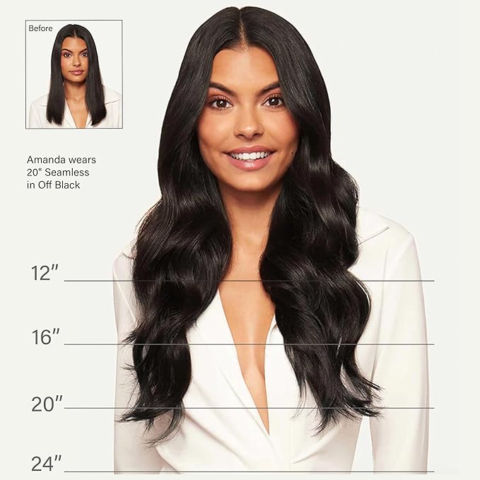 Luxy 100% Remy Human Hair – Halo Clip-In Hair Extensions –Natural Looking Volume & Length - One-Piece - Easy 5-Min Application 180 grams 20" Chestnut Brown Highlights