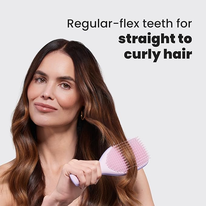 Tangle Teezer Ultimate Detangler Hairbrush for Wet & Dry Hair, Eliminates Knots & Reduces Breakage for Long, Thick, & Curly Hair Types, Large, Pink & Purple