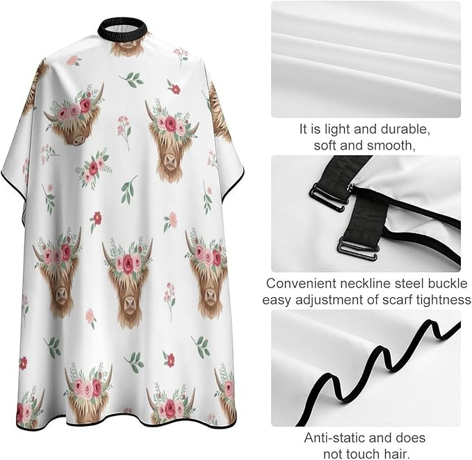 Hairdresser Cape with Neck Clasp for Coloring/Perming/Styling