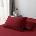 Bella Coterie | Luxury Queen Size Pillowcase Set | 100% Organically Grown Bamboo Viscose | Ultra Soft | Cooling | 2 Pcs [Merlot]