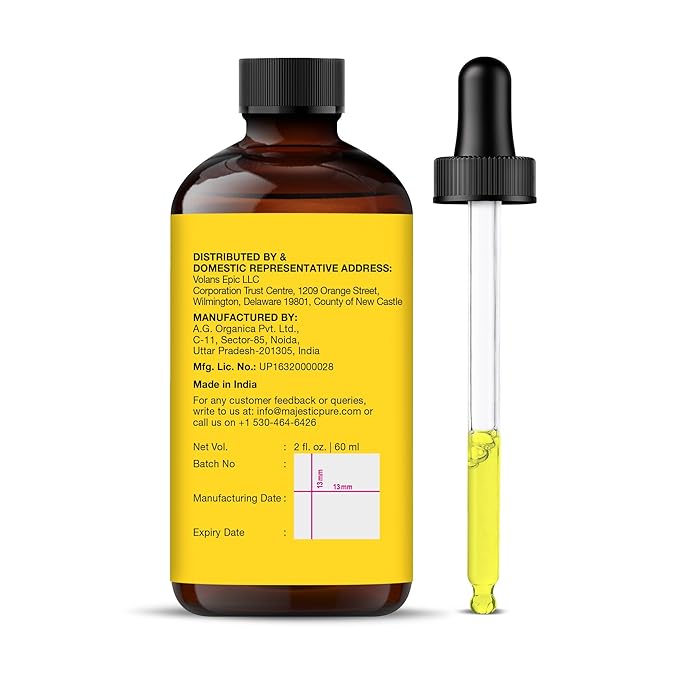 Majestic Pure Vitamin E Oil - 100% Pure & Natural, 70,000 IU | Premium Grade, Cold-Pressed and Tocopherol to Repair Dry, Damaged Skin | Moisturizing Skin, Hair and Scalp 2 Fl Oz