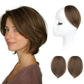 REECHO Clip in Hair Volumizer, 2PCS 6 inch Short Thick Clip in Hairpieces Adding Extra Volume Hair Extensions for Women (Ginger Brown)