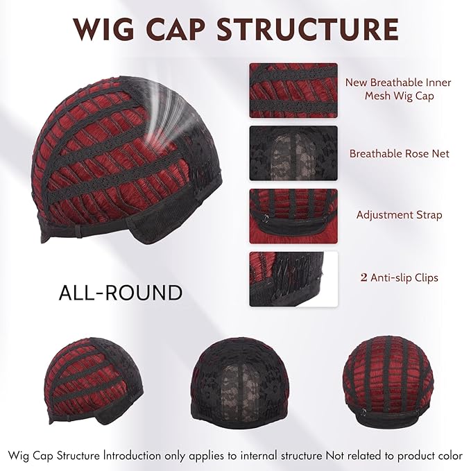 Wig with Bangs for Women | 16 Inch Layered Body Wave Synthetic Wig | Heat Resistant Yaki Fiber Natural Looking Shoulder Length Wigs | Synthetic Wig for Daily Wear - Ombre Black to Burgundy
