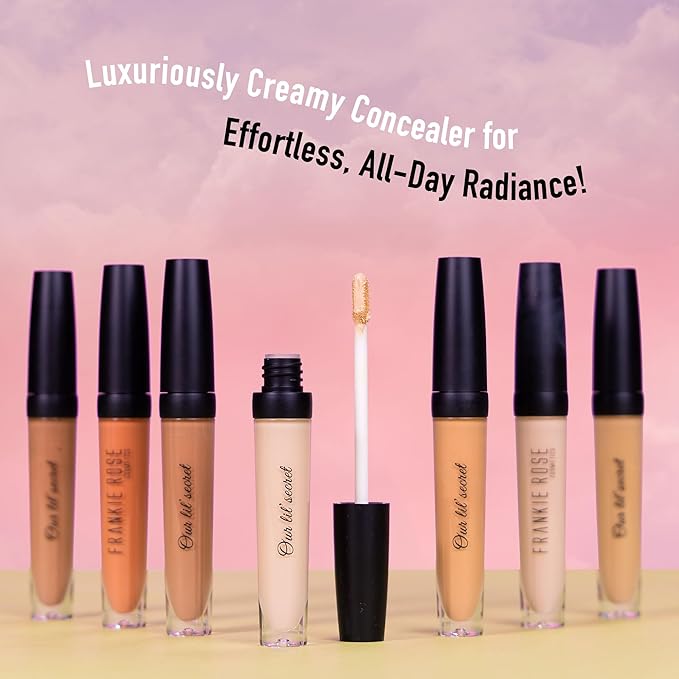 Frankie Rose Cosmetics Our Lil’ Secret Concealer – Sweat-Proof & Matte Under Eye Concealer, Long Lasting Concealer Full Coverage For Fine Lines, Dark Circles & Hide Imperfections - Neutral