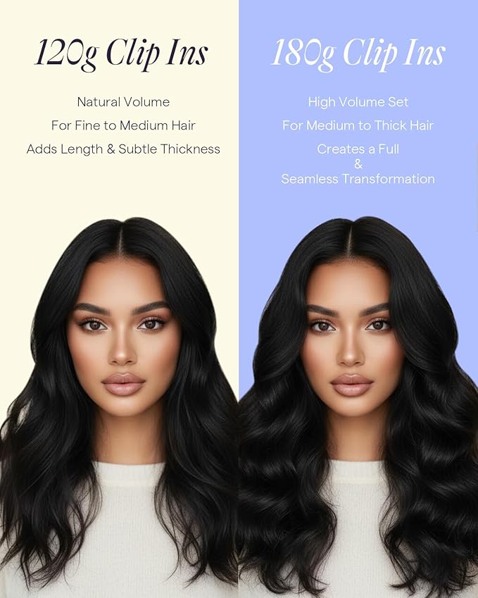 Full Shine Black Hair Extensions Clip ins 26 Inch 180 G Jet Black Clip in Hair Extensions Real Human Hair for Black Women for Length and Volume 7 Pcs