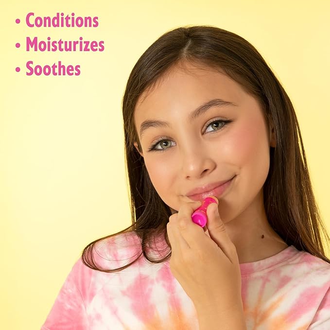 Lip Smacker Lippy Pals, Unicorn, Panda, Kitten, Lip balm for Kids - Foxy Apple, Hoppy Carrot Cake, Strawberry Llama