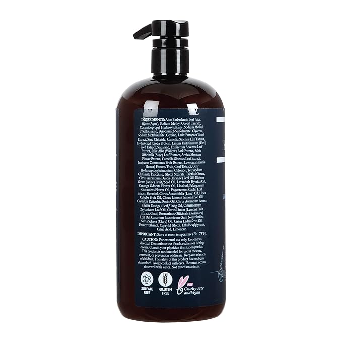 Ginger Lily Farms Salon Formula Capillusil Hair Growth Shampoo for All Hair Types, 100% Vegan & Cruelty-Free, 32 Fl Oz