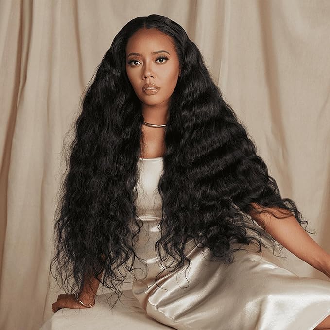 MEIMEI 250 Density Wear and Go Glueless Wigs Human Hair Pre Cut Bleached Knots Loose Wave 5x5 HD Lace Closure Wigs Human Hair Pre Plucked, No Synthetic Blend No Tangle No Shedding Triple Lifespan 3X