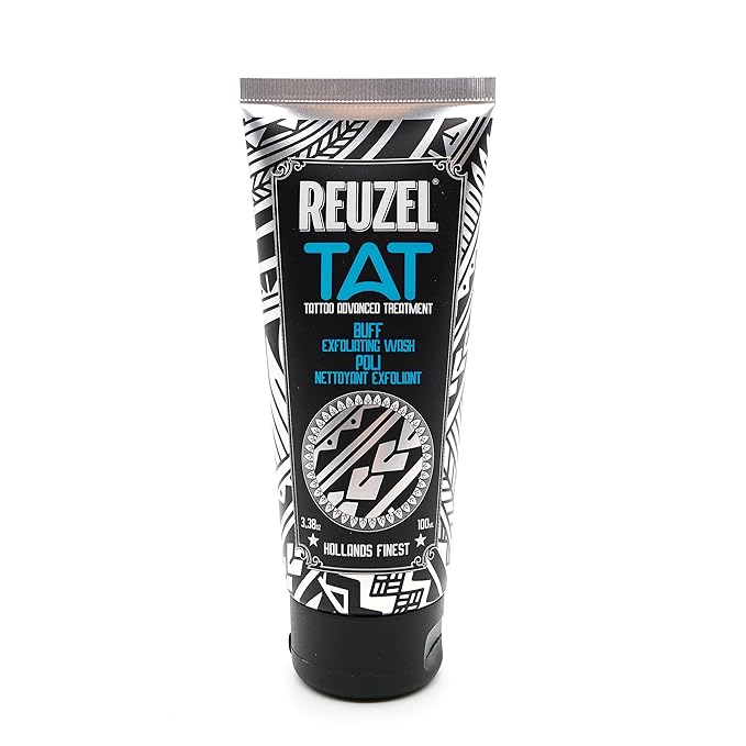 REUZEL BRIGHT Tattoo Care Gift Set, BUFF Exfoliator and Hydrabalm, Revives Colors, Vegan Formula