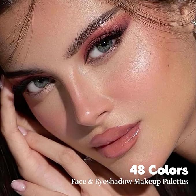 Color Nymph Artistry Palette, Multichrome Makeup Palettes For Face High Pigmented Eyeshadow with Matte Shimmer & Cream Eye Shadows Easy Makeup Blending Palette For Daily Stage Versatile Make Up Looks