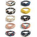 DRESHOW 10 Pack Boho Headbands for Women Girls Criss Cross Elastic Hair Band Twisted Head Wrap Floral Hair Accessories