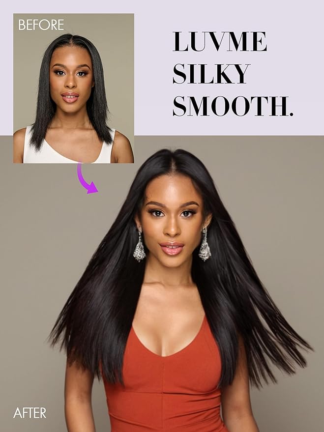 LUVME Semaless Clip in Hair Extensions Real Human Hair, 270g 14pcs 20 Inch Silky Straight Natural Black Hair Extensions for Women Extensions Clip ins