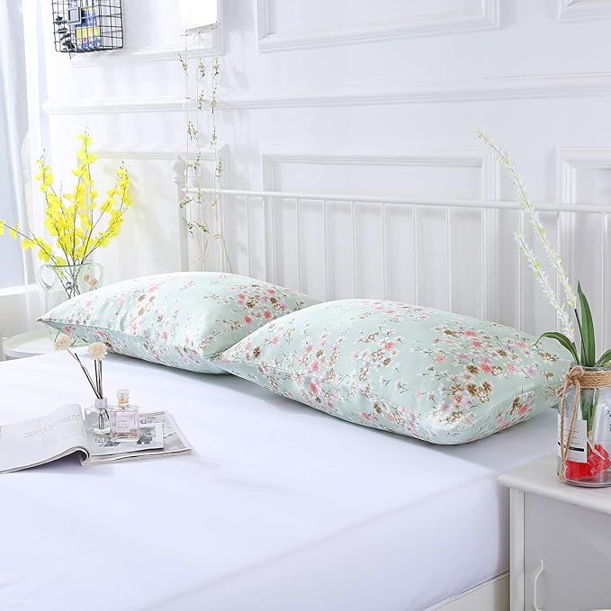 SLPBABY Silk Pillowcase for Hair and Skin with Hidden Zipper Print (King, Pattern27)