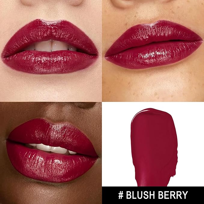 MAKI YIKA Moisture Dark Berry Lipstick for Women Hydrate Lip Gloss for Dry Cracked Lips Weightless Glossy Lip Color Juicy Finish,M039 Blush Berry